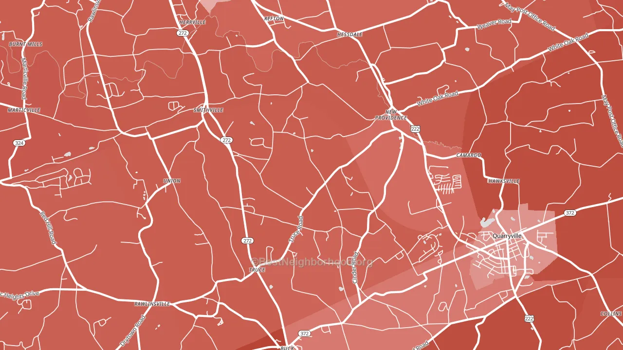 New Providence, PA block-group political-lean map