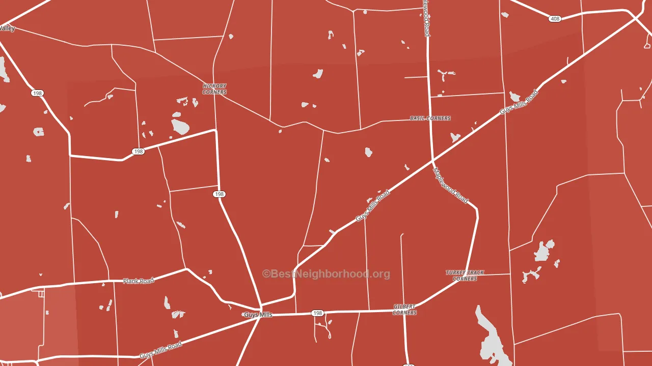New Richmond, PA block-group political-lean map