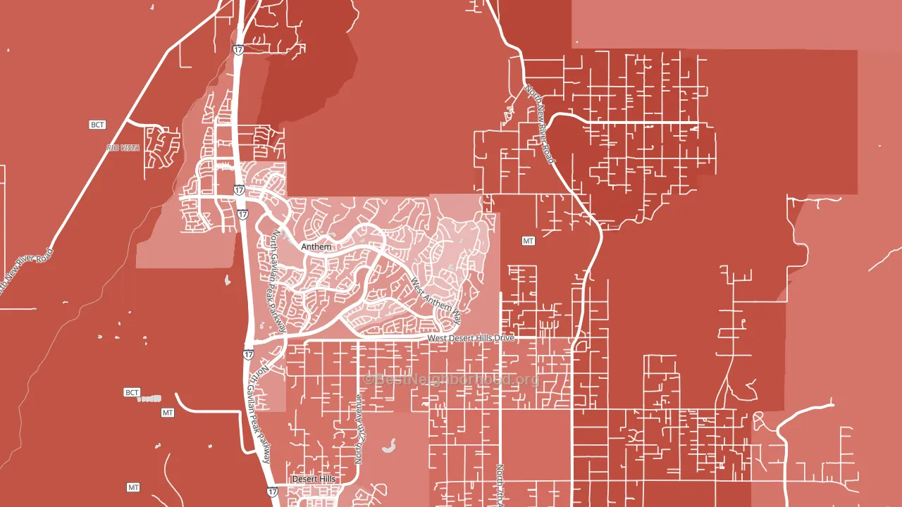 New River, AZ block-group political-lean map