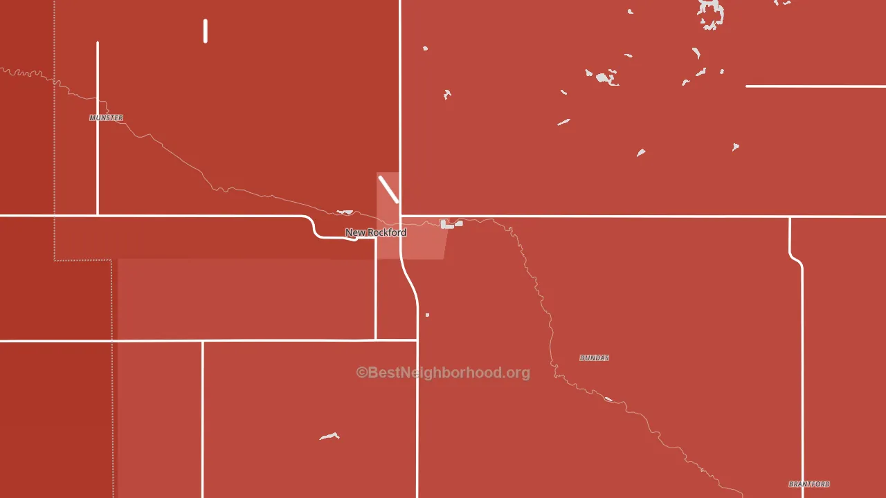 New Rockford, ND block-group political-lean map