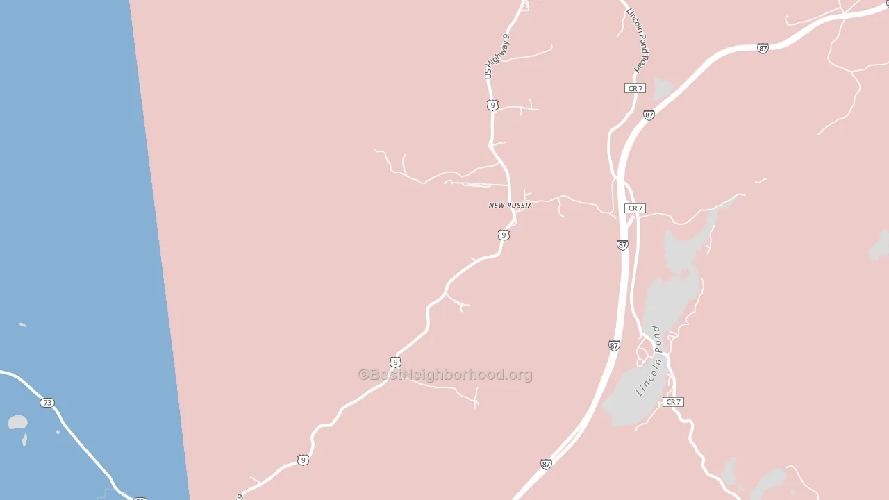 New Russia, NY block-group political-lean map
