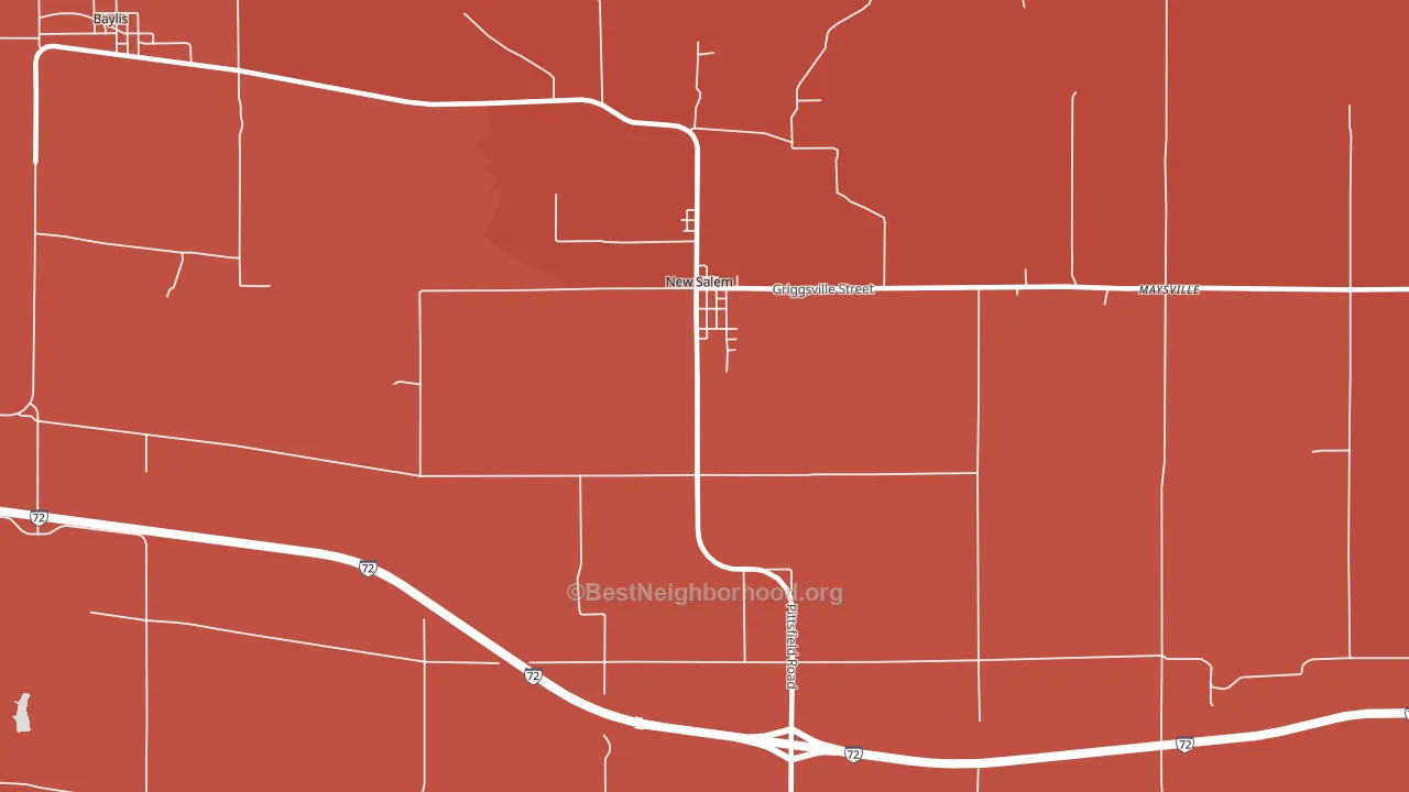 New Salem, IL block-group political-lean map