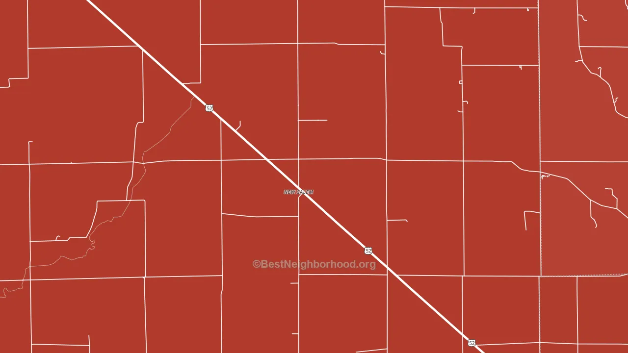 New Salem, IN block-group political-lean map