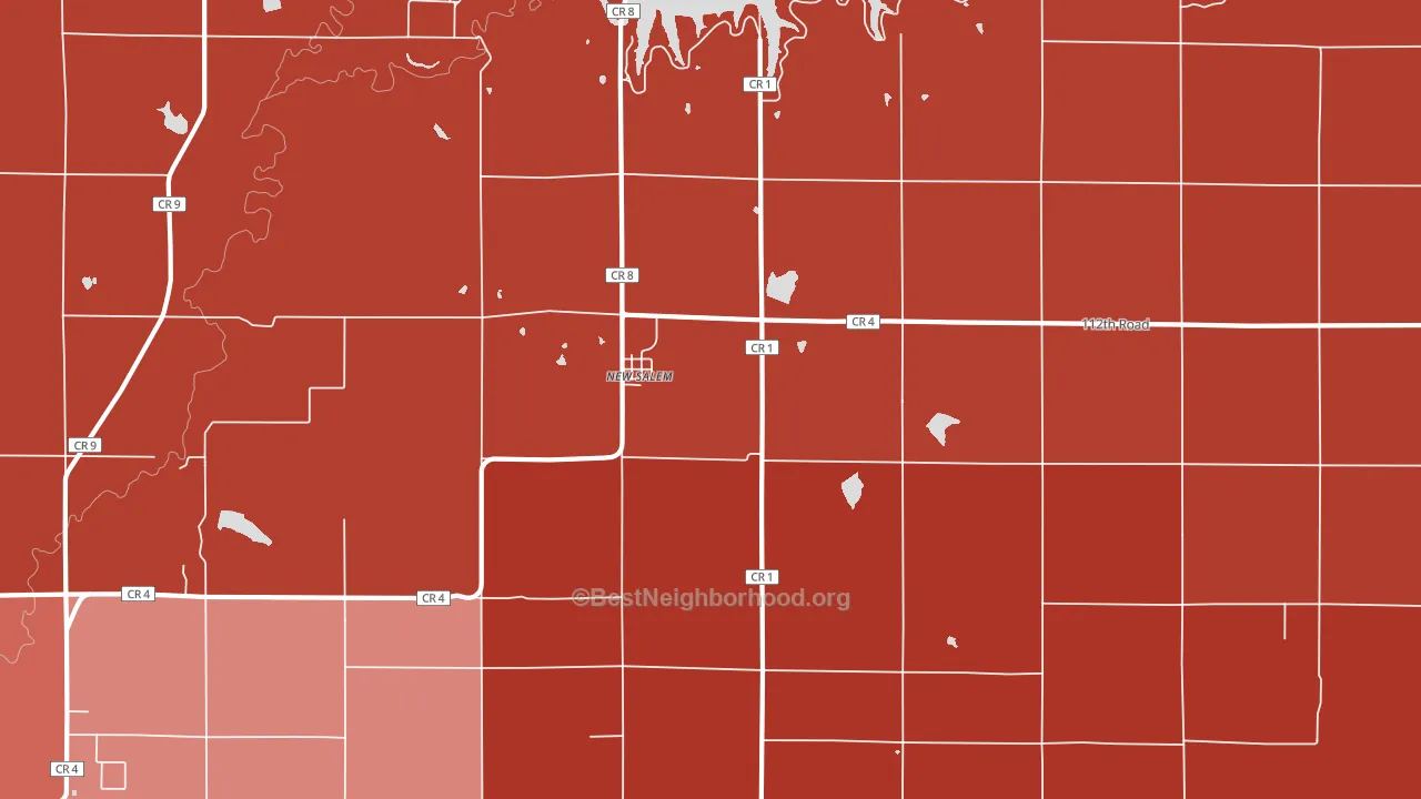 New Salem, KS block-group political-lean map