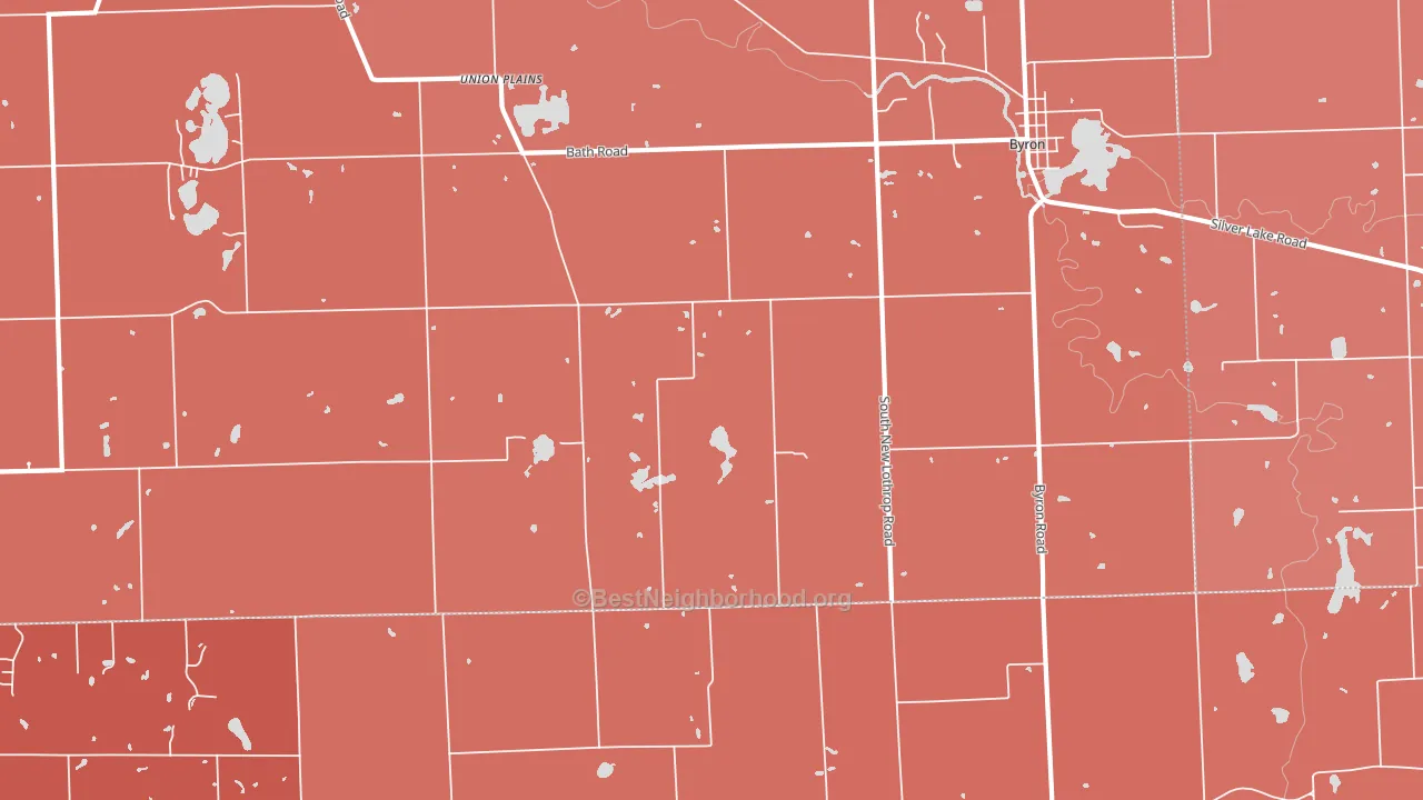 New Salem, MI block-group political-lean map