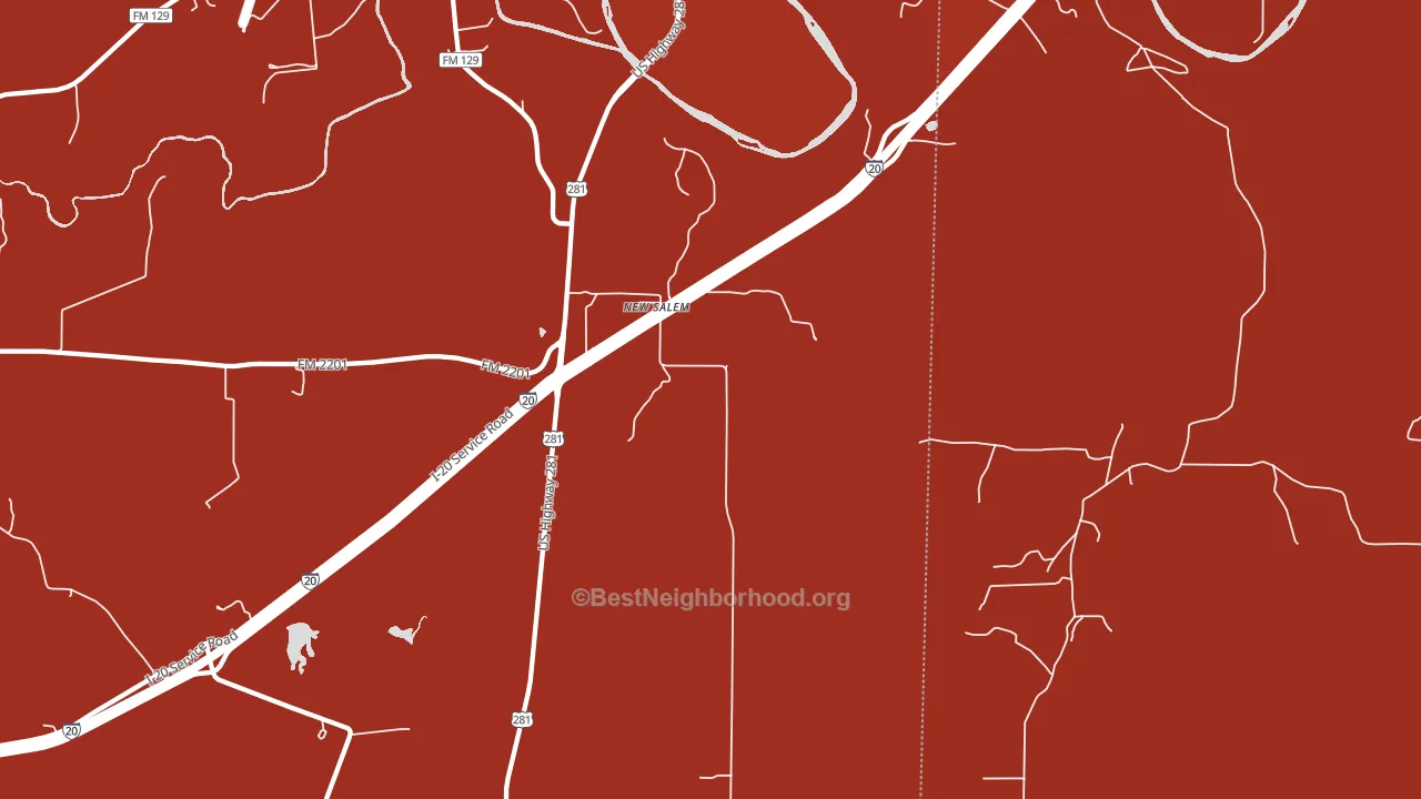 New Salem, TX block-group political-lean map
