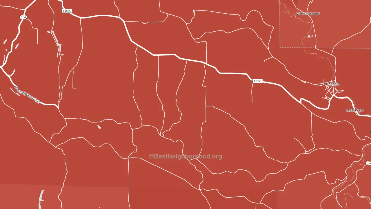 New Salisbury, OH block-group political-lean map