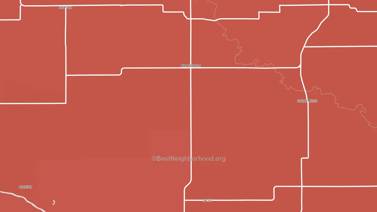 New Sharon, IA block-group political-lean map