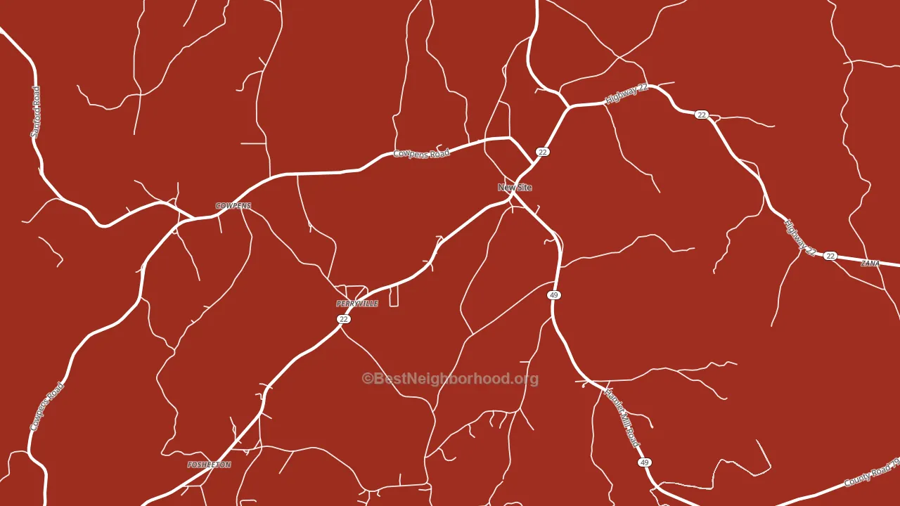 New Site, AL block-group political-lean map