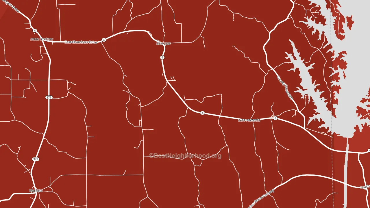 New Site, MS block-group political-lean map