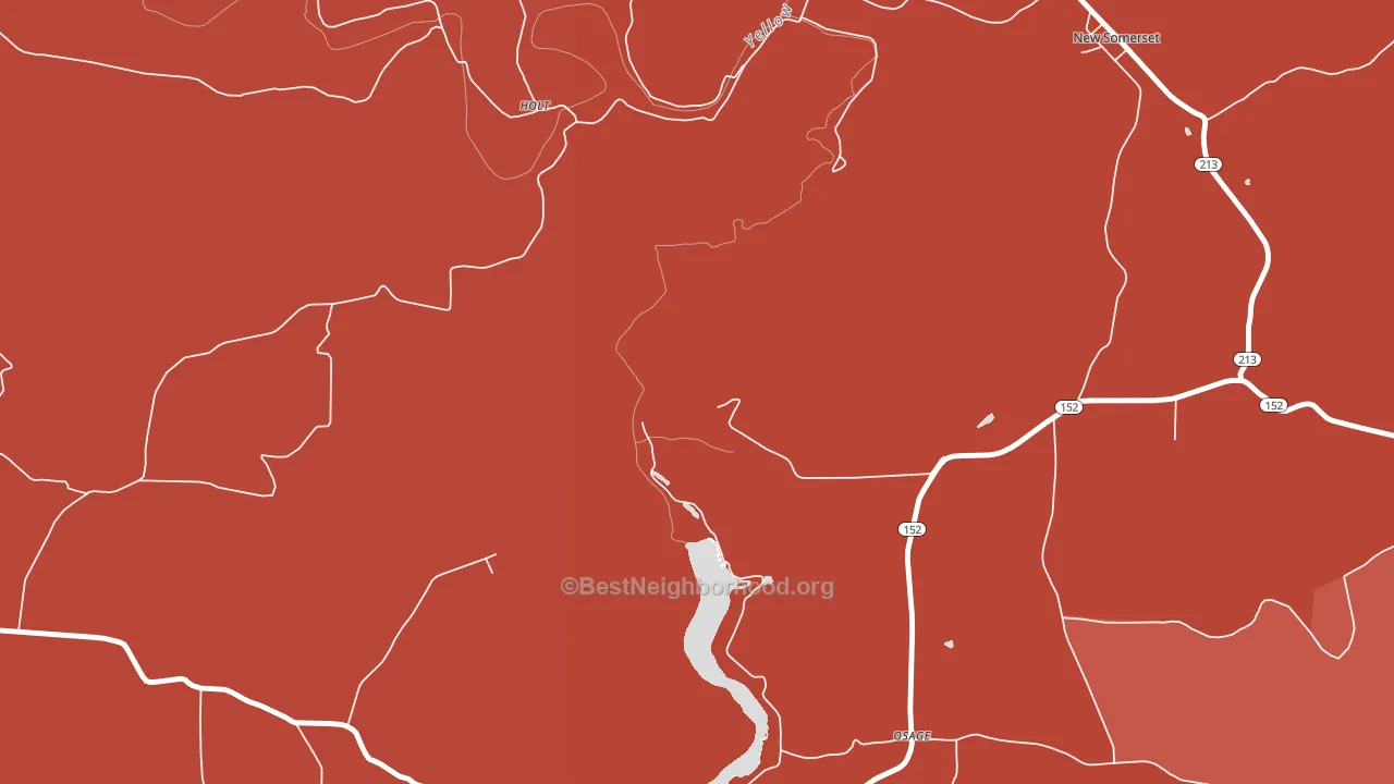 New Somerset, OH block-group political-lean map