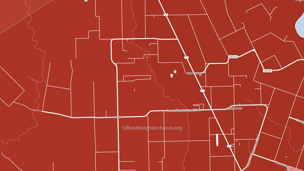 New Taiton, TX block-group political-lean map