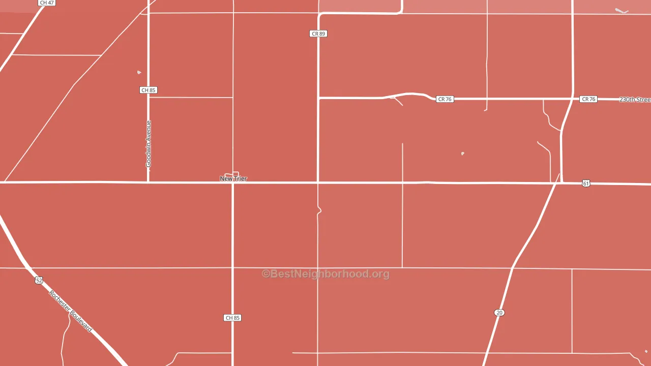 New Trier, MN block-group political-lean map