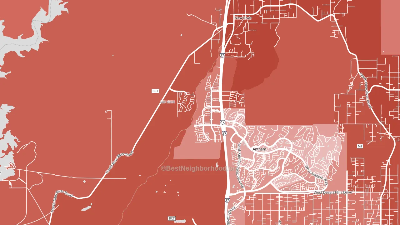 New Village, New River, AZ block-group political-lean map