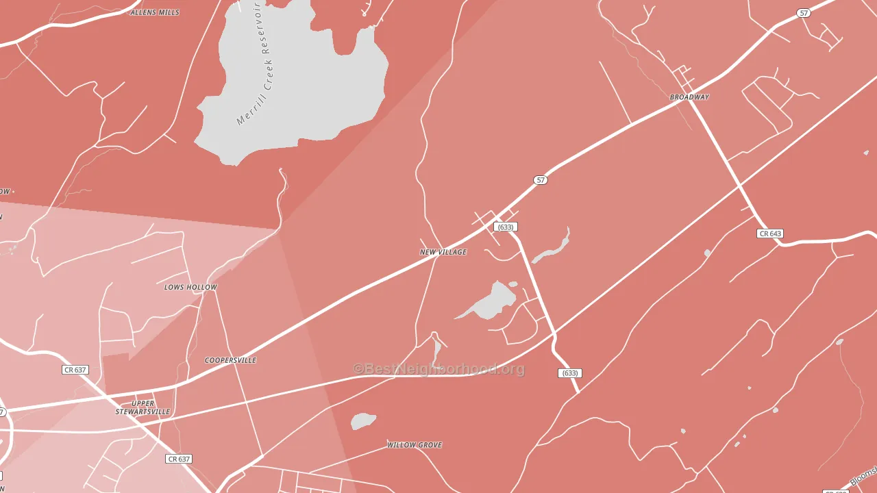 New Village, NJ block-group political-lean map