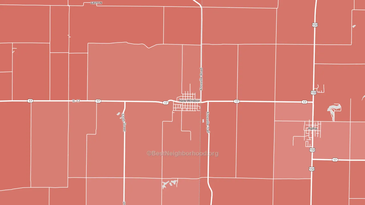 New Windsor, IL block-group political-lean map