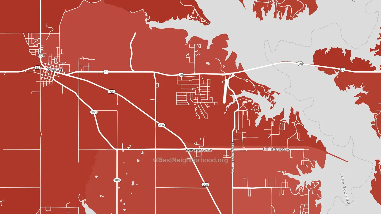 New Woodville, OK block-group political-lean map