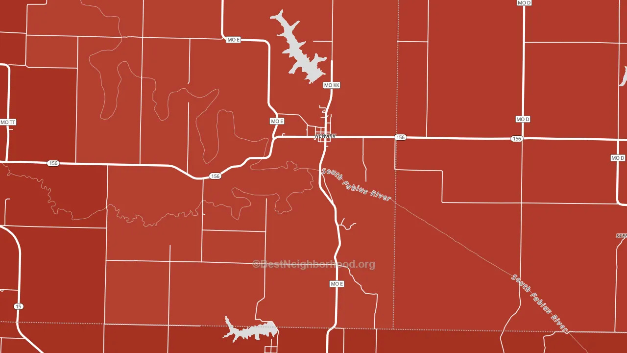 Newark, MO block-group political-lean map