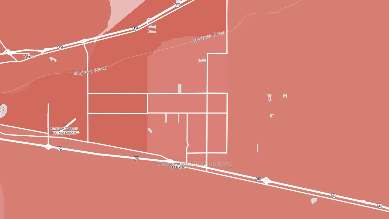 Newberry Springs, CA block-group political-lean map