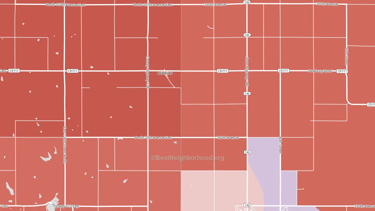 Newburg, IA block-group political-lean map