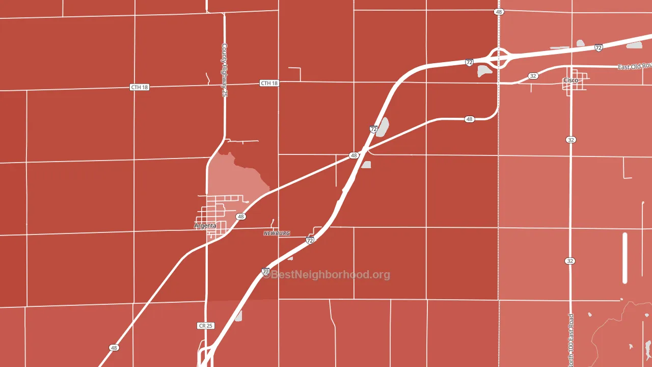 Newburg, IL block-group political-lean map