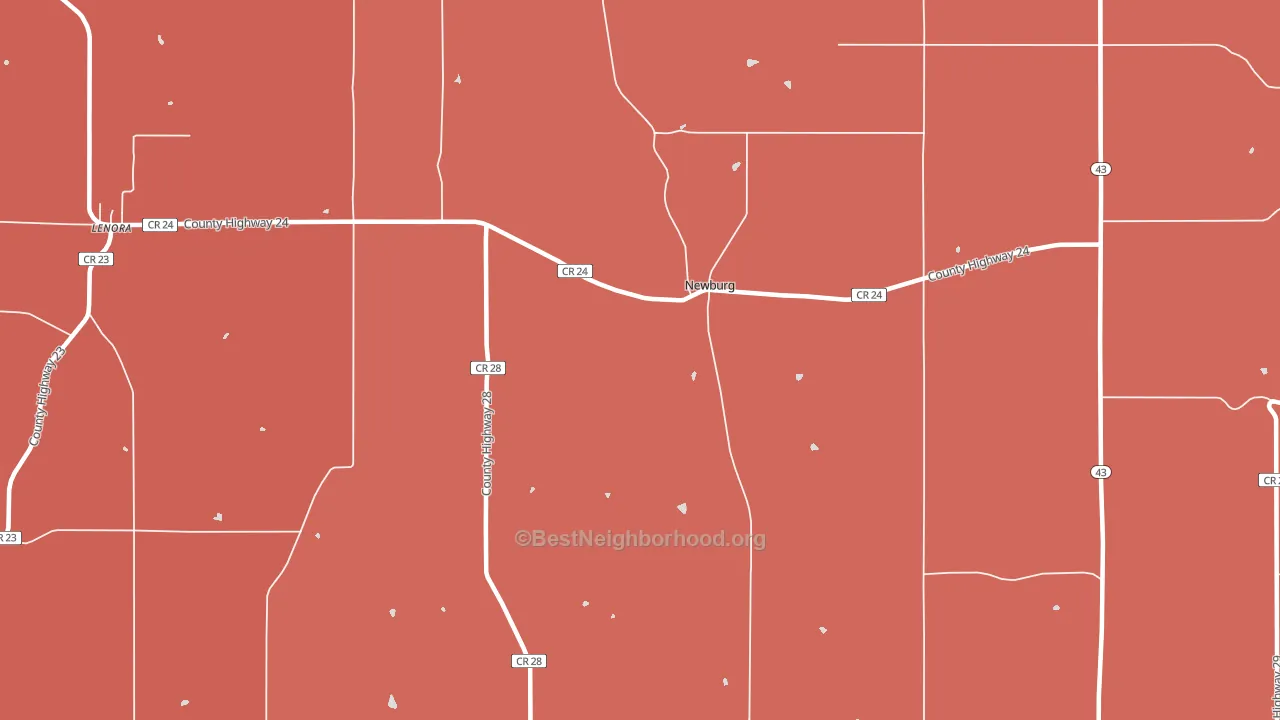Newburg, MN block-group political-lean map