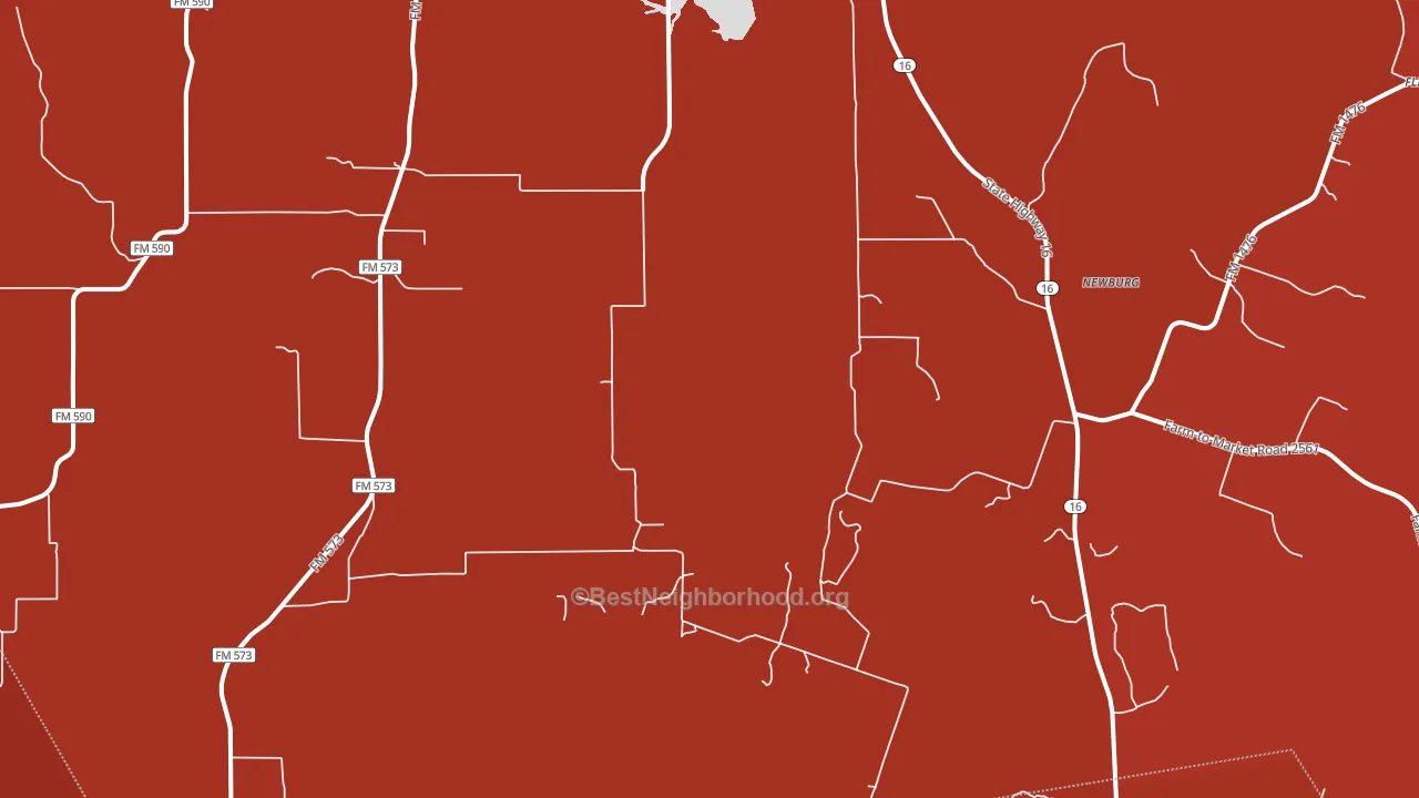 Newburg, TX block-group political-lean map
