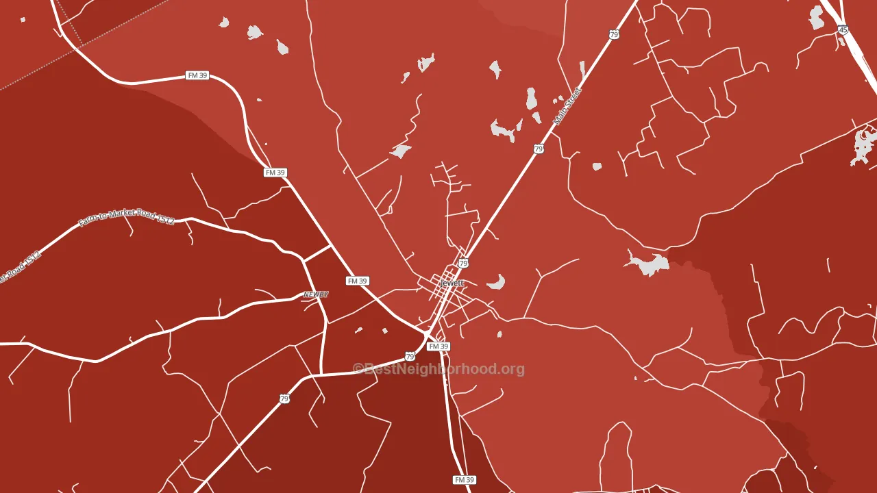 Newby, TX block-group political-lean map