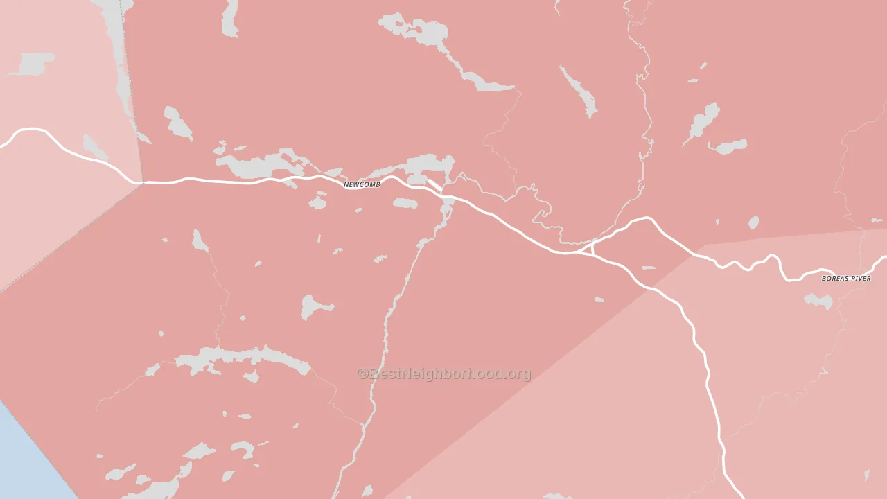 Newcomb, NY block-group political-lean map