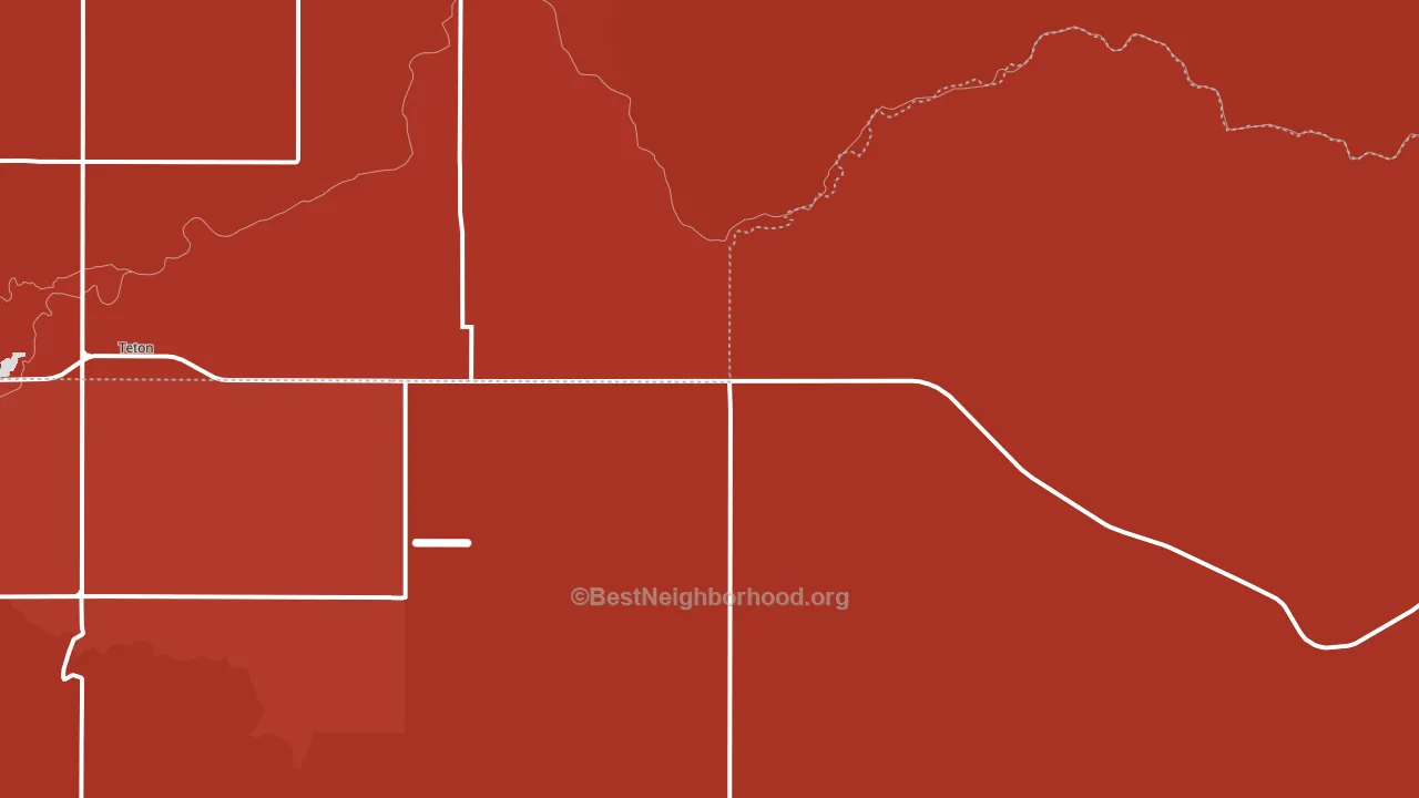 Newdale, ID block-group political-lean map
