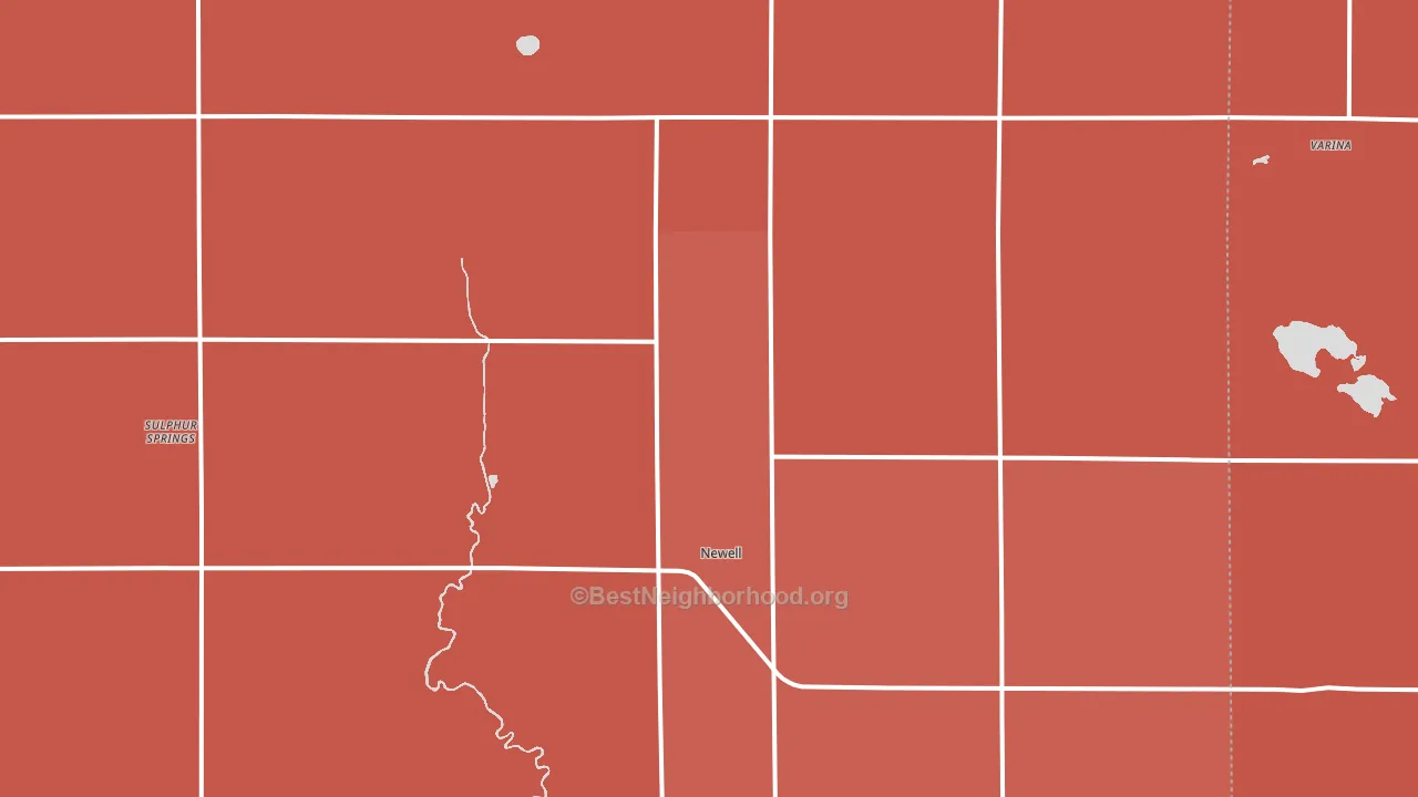 Newell, IA block-group political-lean map