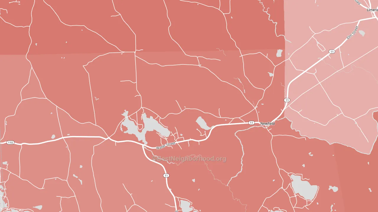 Newfield, ME block-group political-lean map