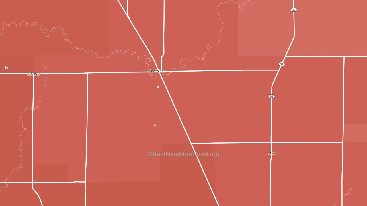Newfolden, MN block-group political-lean map