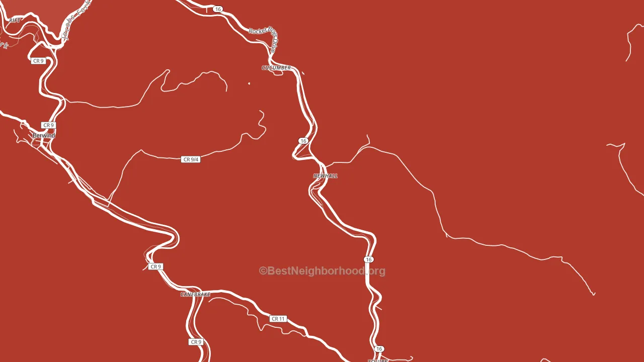 Newhall, WV block-group political-lean map