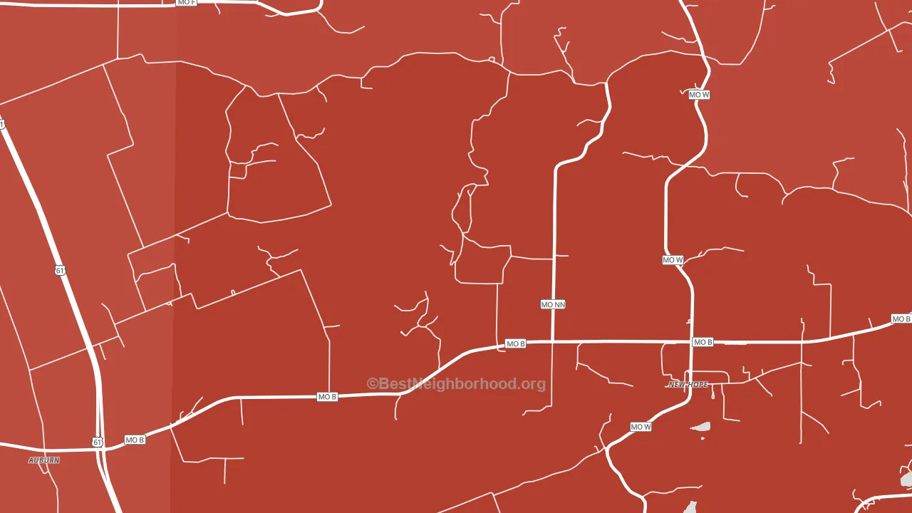 Newhope, MO block-group political-lean map