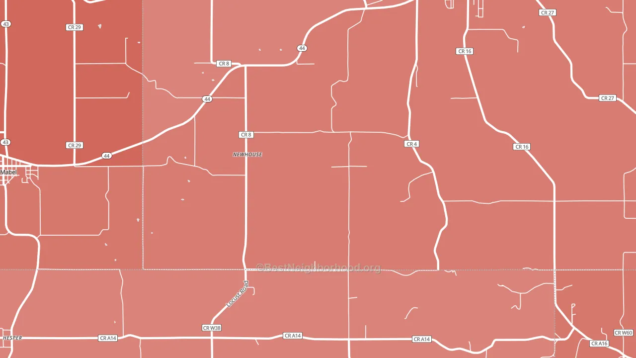 Newhouse, MN block-group political-lean map