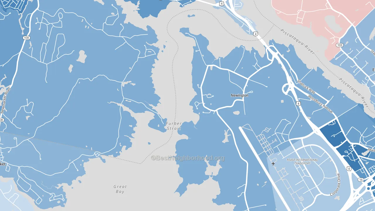Newington, NH block-group political-lean map