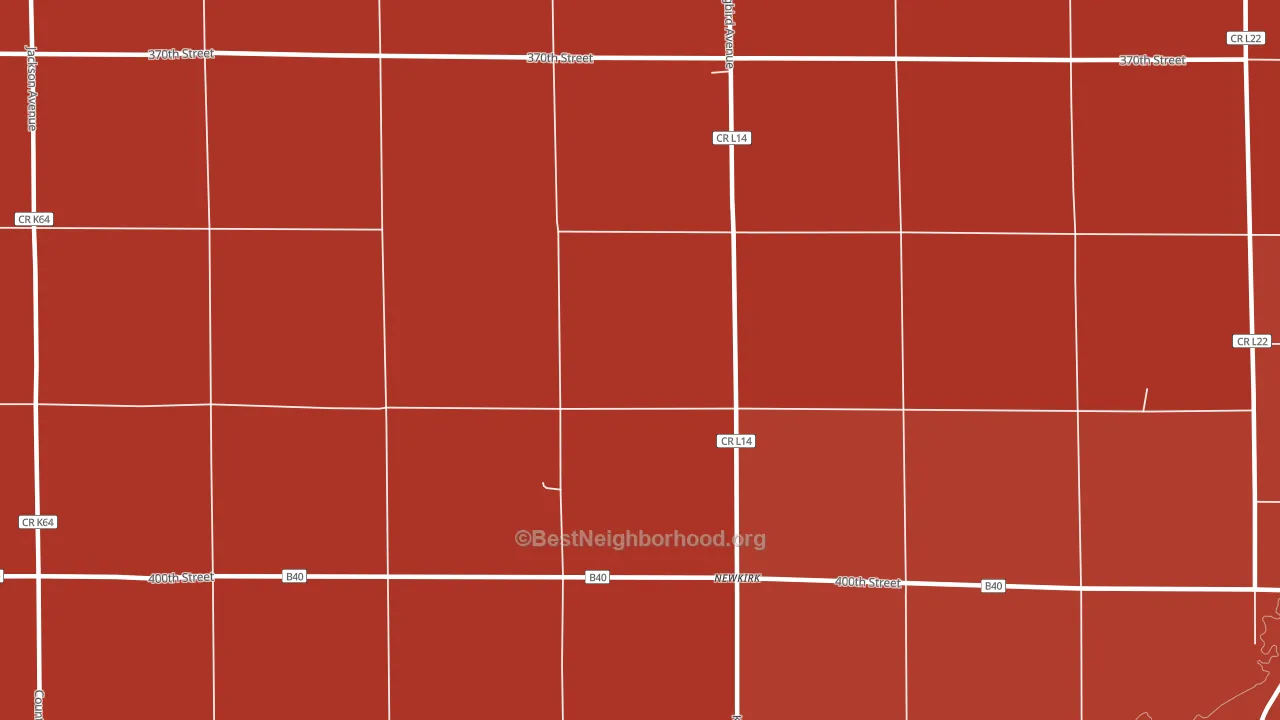 Newkirk, IA block-group political-lean map