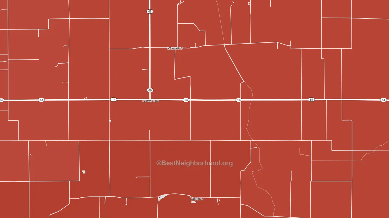 Newland, IN block-group political-lean map
