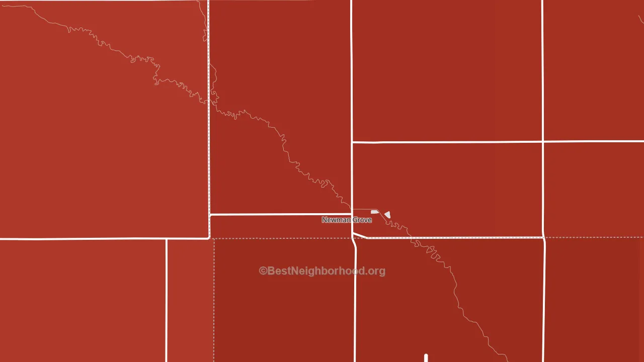 Newman Grove, NE block-group political-lean map