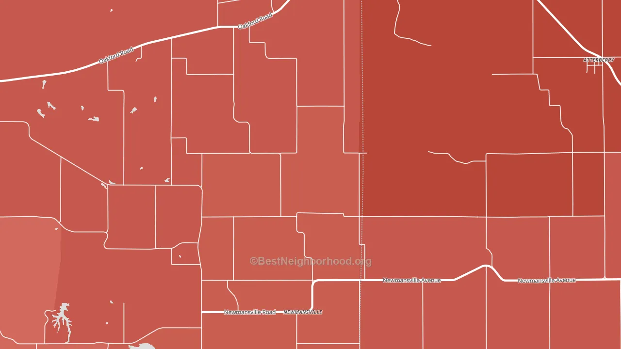 Newmansville, IL block-group political-lean map