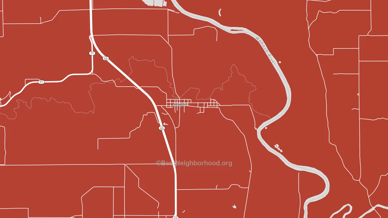 Newport, IN block-group political-lean map