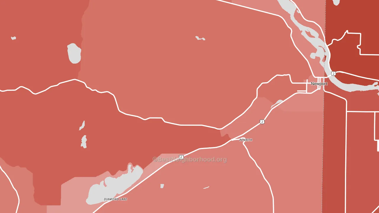 Newport, WA block-group political-lean map