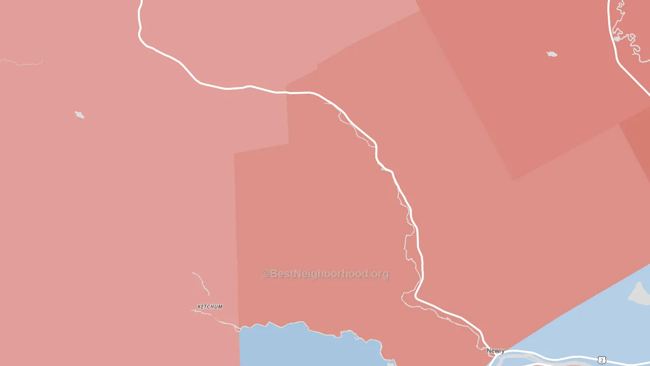 Newry, ME block-group political-lean map