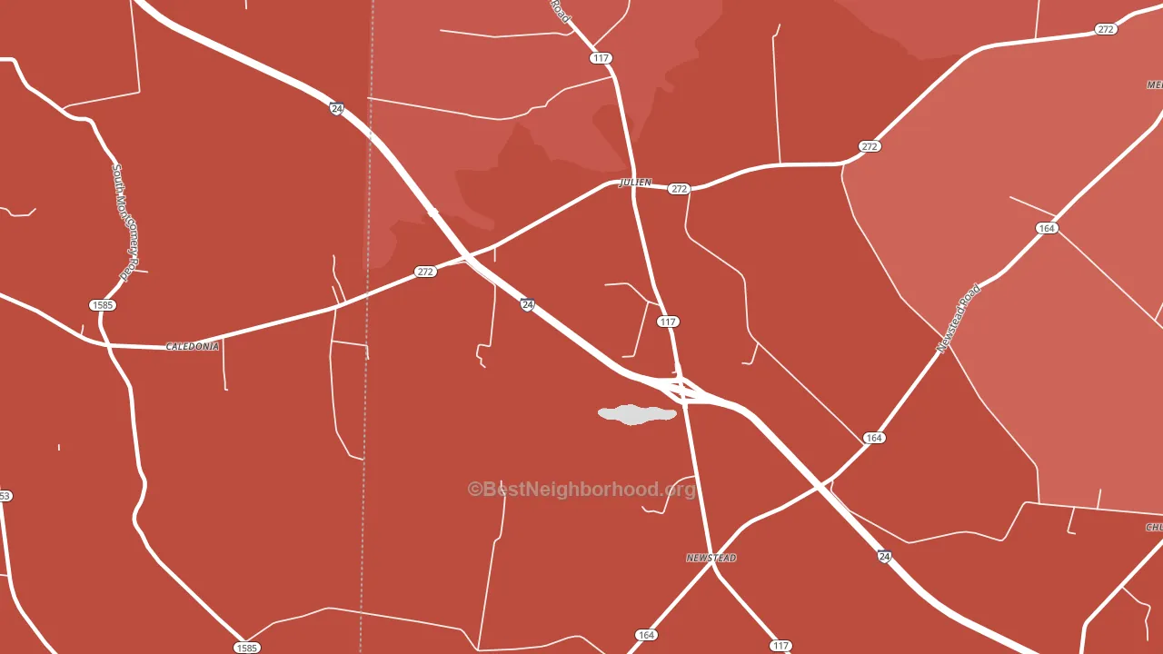 Newstead, KY block-group political-lean map