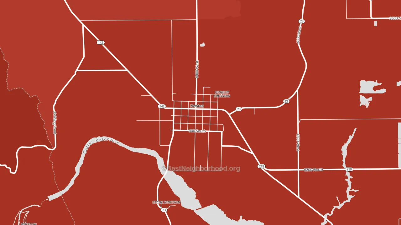 Newton, UT block-group political-lean map
