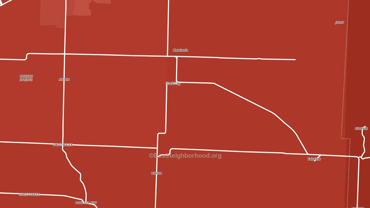 Newtonia, MO block-group political-lean map