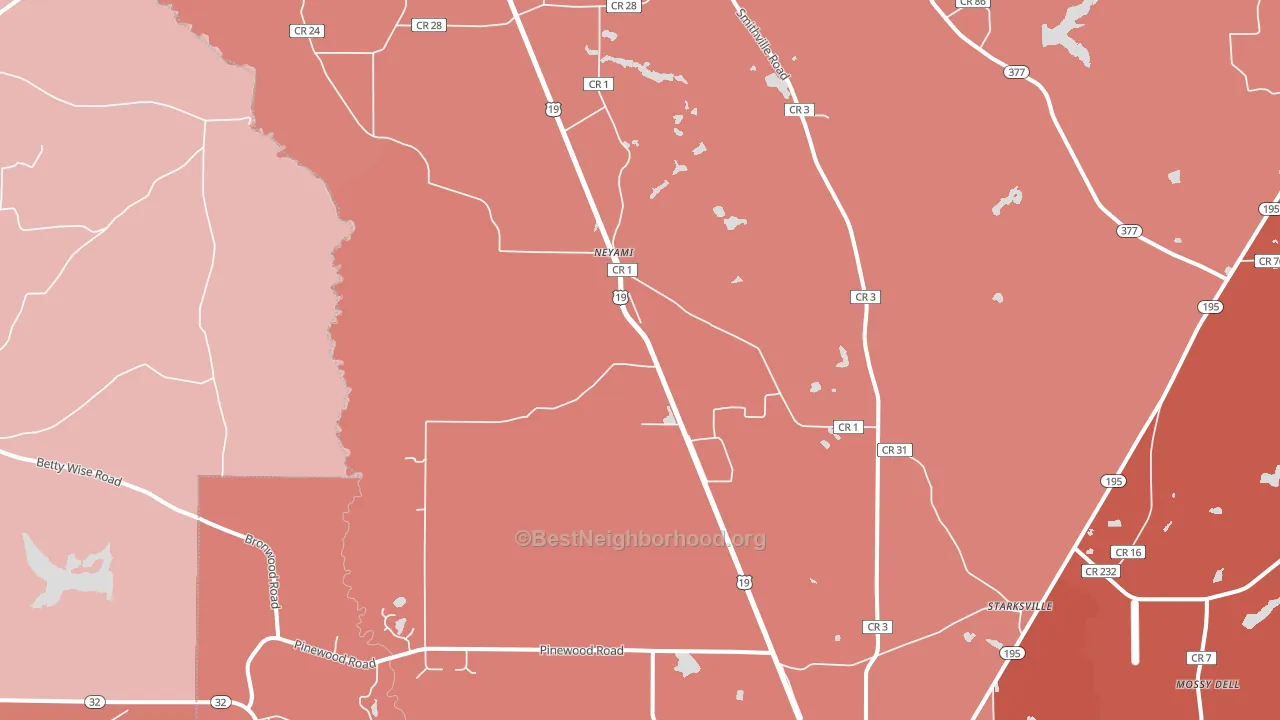 Neyami, GA block-group political-lean map