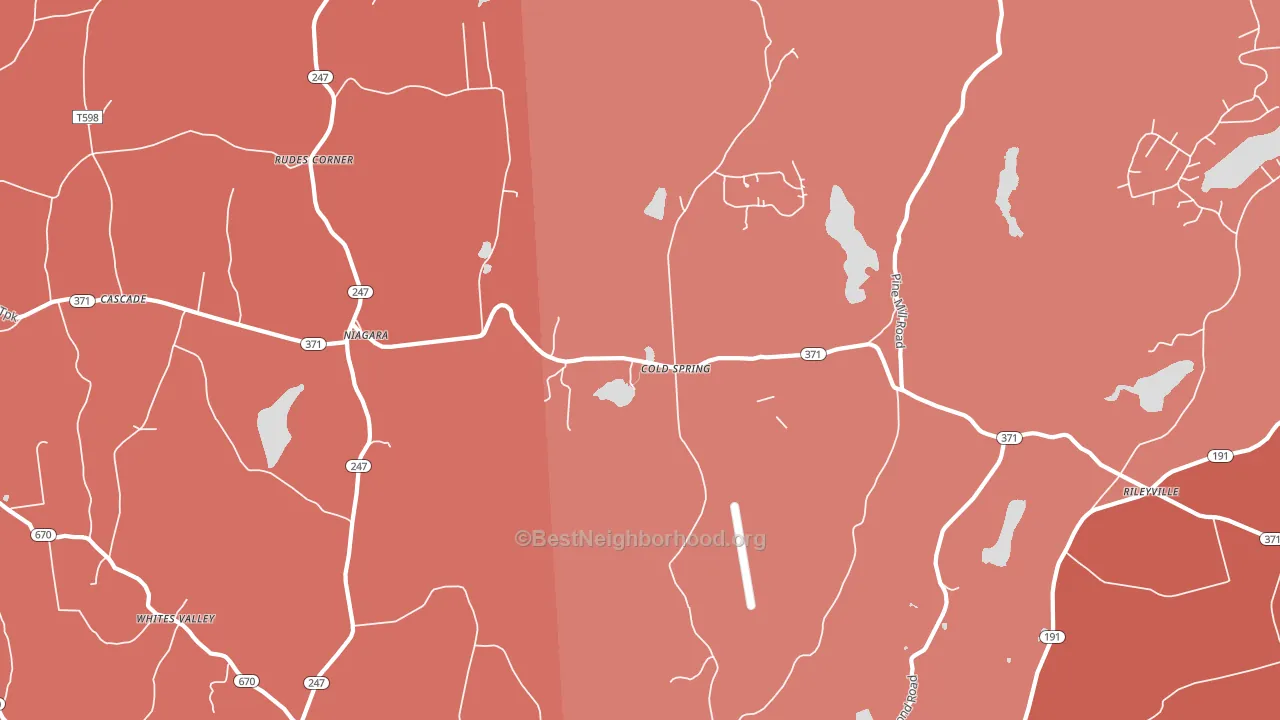 Niagara, PA block-group political-lean map