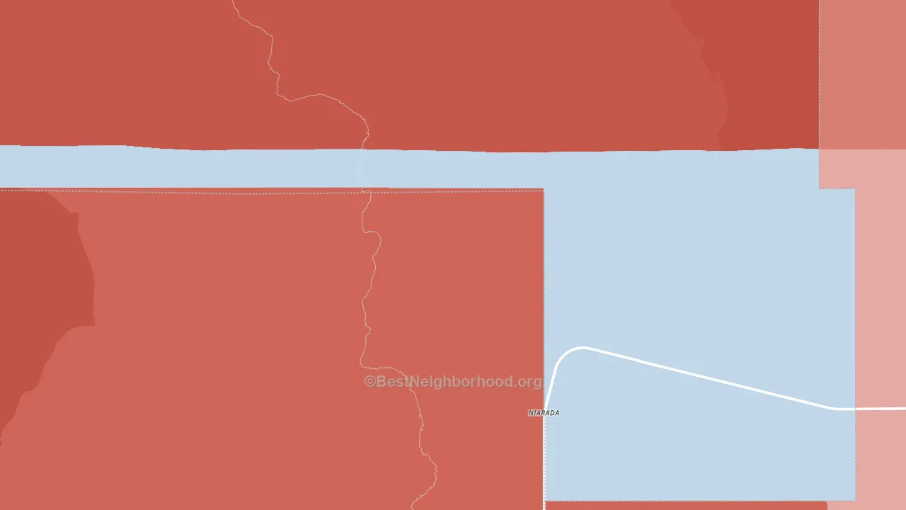 Niarada, MT block-group political-lean map